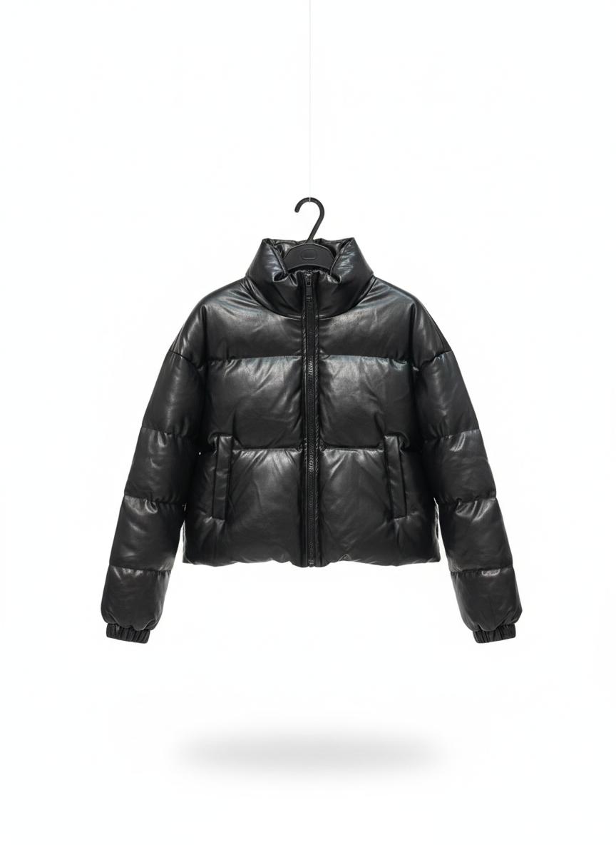 Leather Puffer Jacket