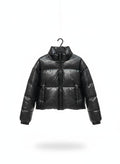 Leather Puffer Jacket